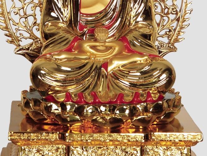 包邮镀金树脂如来佛像工艺品带背光阿弥陀佛佛像摆件厂家一件起批
